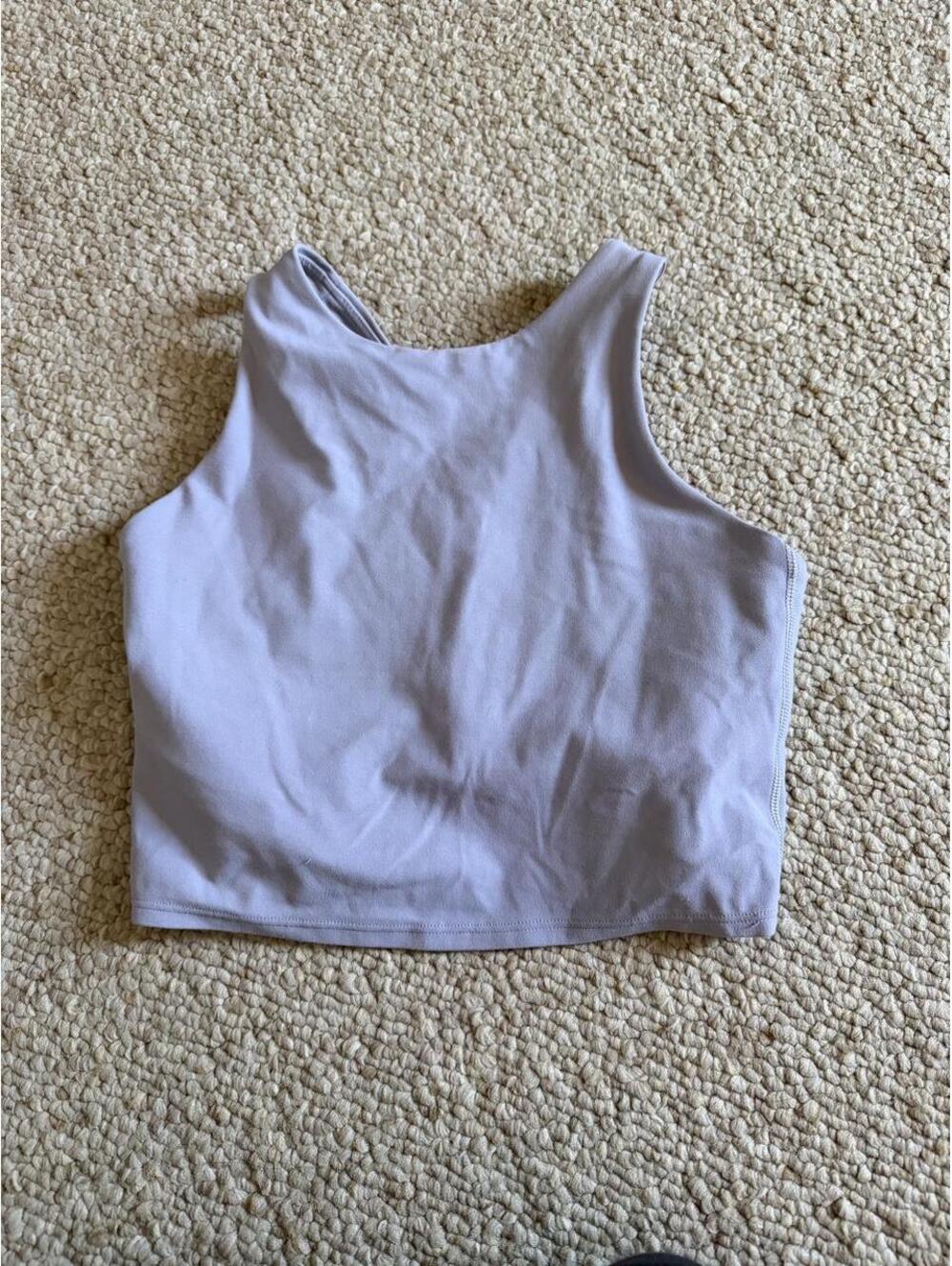 Athleta light purple crop top